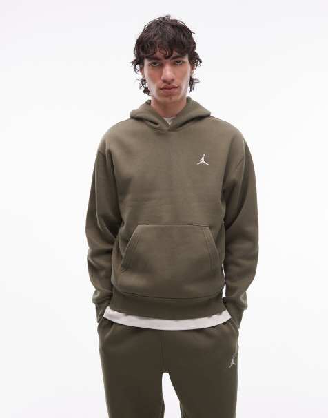 Jordan – Kapuzenpullover in Khaki mit Logo - view 1