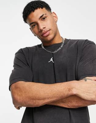 Jordan - Kraftig oversized T-shirt i sort vask