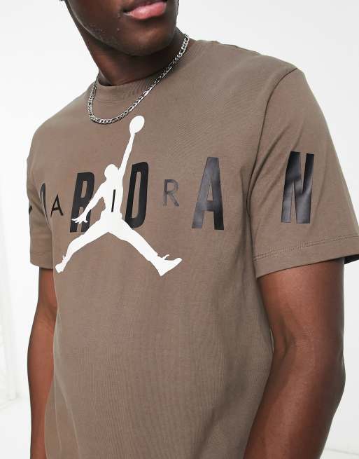 Brown best sale jordan shirt