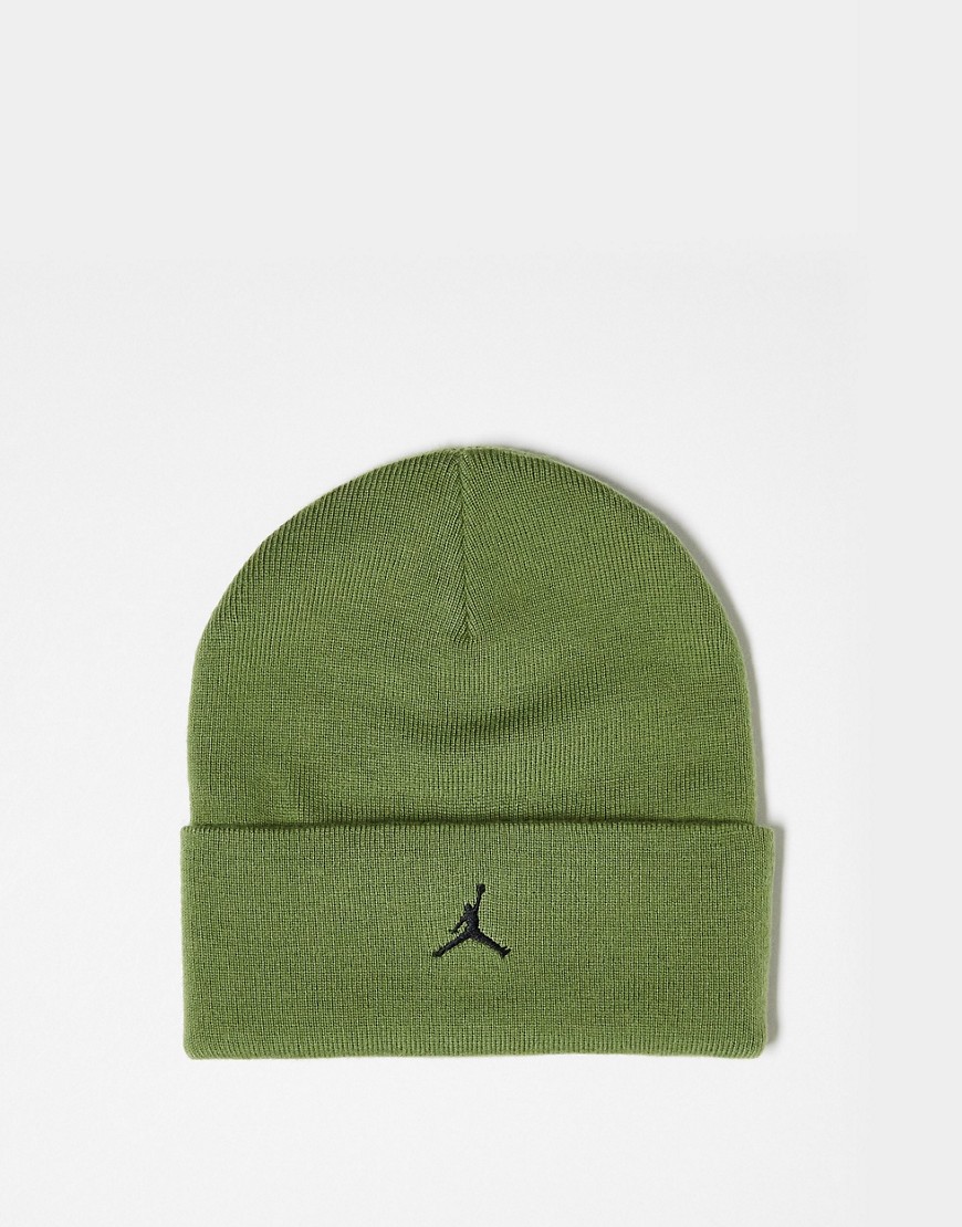Jordan logo beanie in olive green