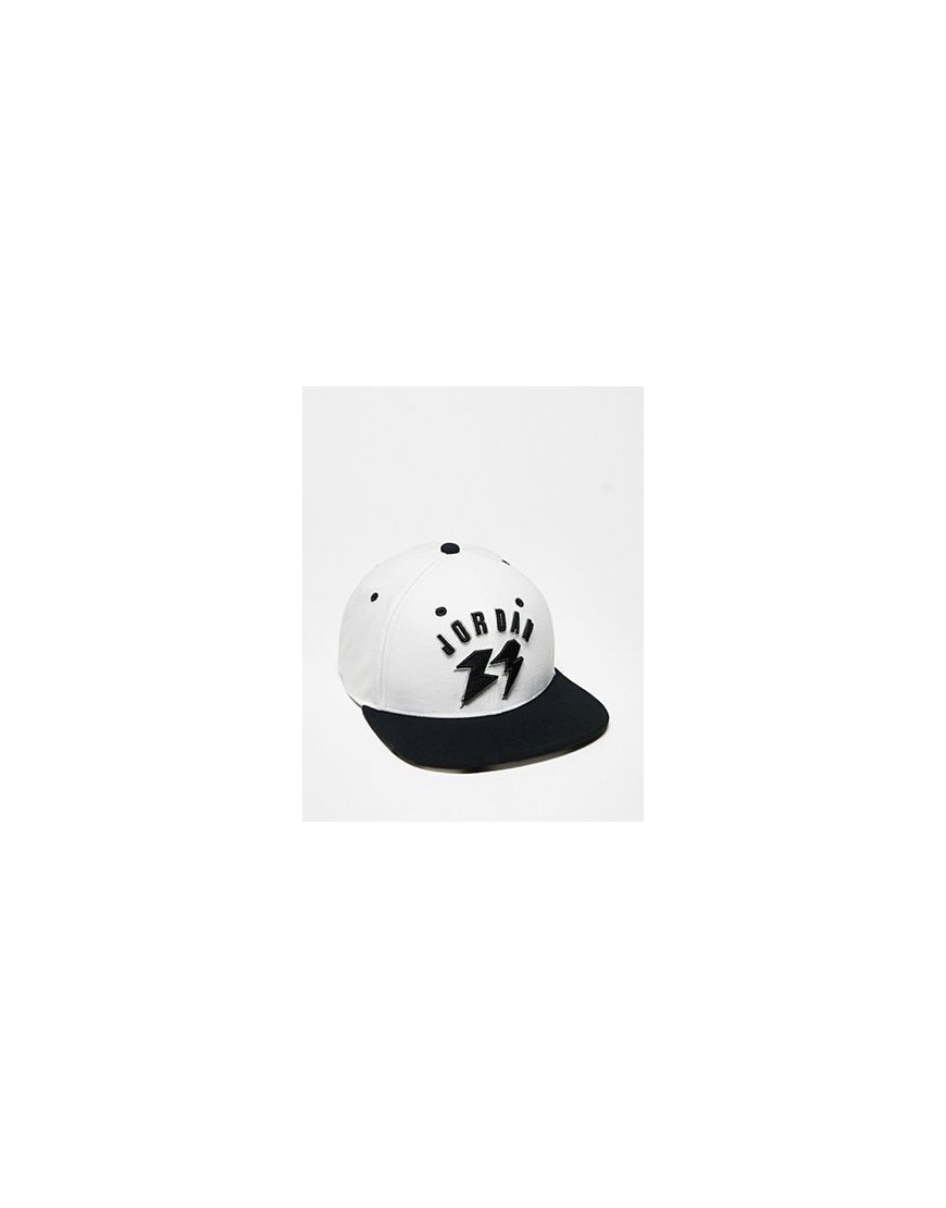 Jordan logo cap in white and black