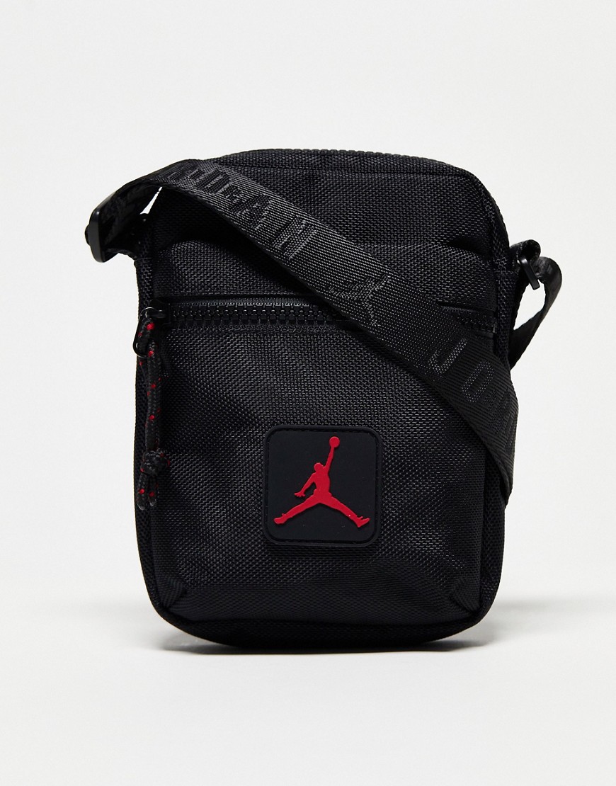 Jordan logo crossbody bag in black