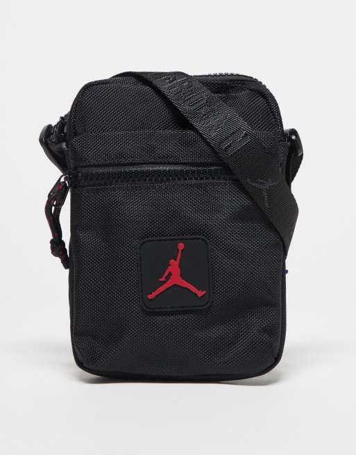 Jordan logo crossbody bag in black