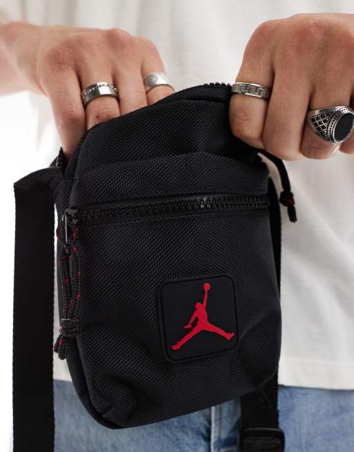 Jordan logo crossbody bag in black ASOS