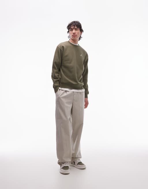 Jordan logo sweatshirt in khaki