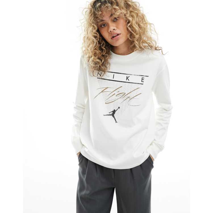 Jordan long sleeve graphic t shirt in off white ASOS