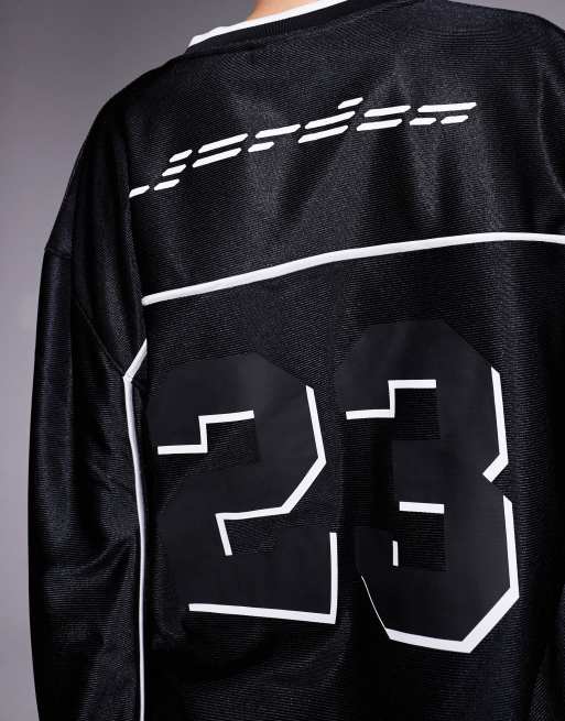 Jordan long sleeve jersey top in black
