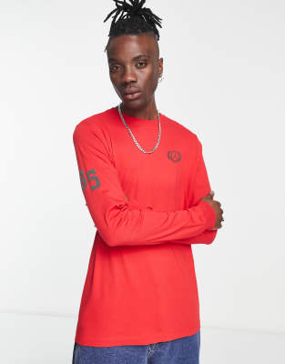 Jordan long sleeve t-shirt with back print logo in fire red  - ASOS Price Checker