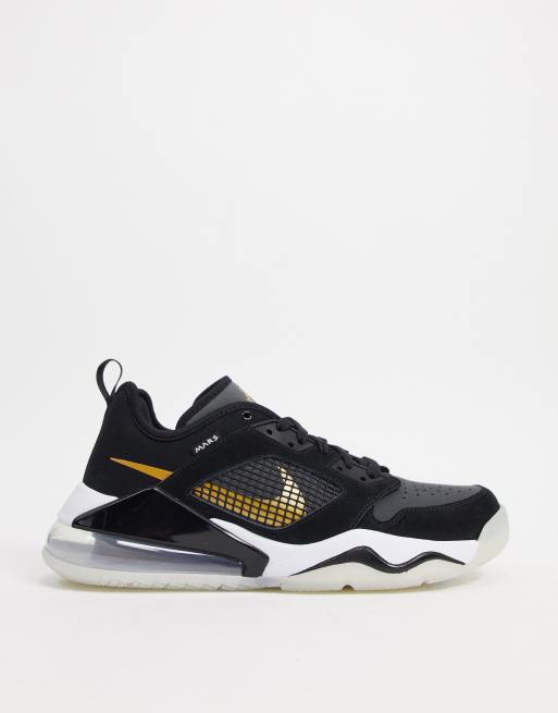 Jordan - Mars 270 - Sort/guldfarvede lave sneakers 