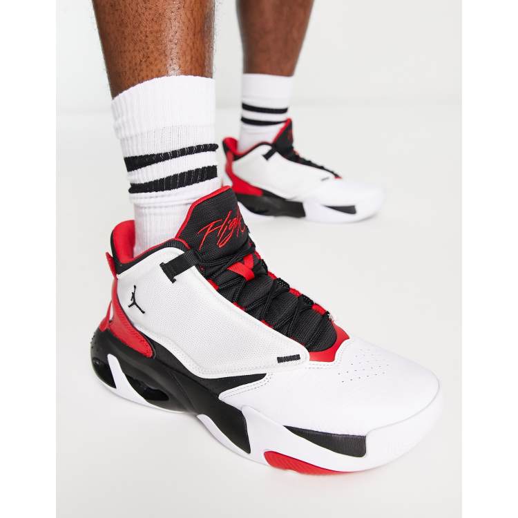 Jordan MAX AURA 4 Baskets Blanc noir rouge campus