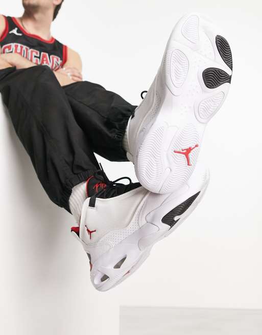 Jordan retro 4 on sale bianche e rosse