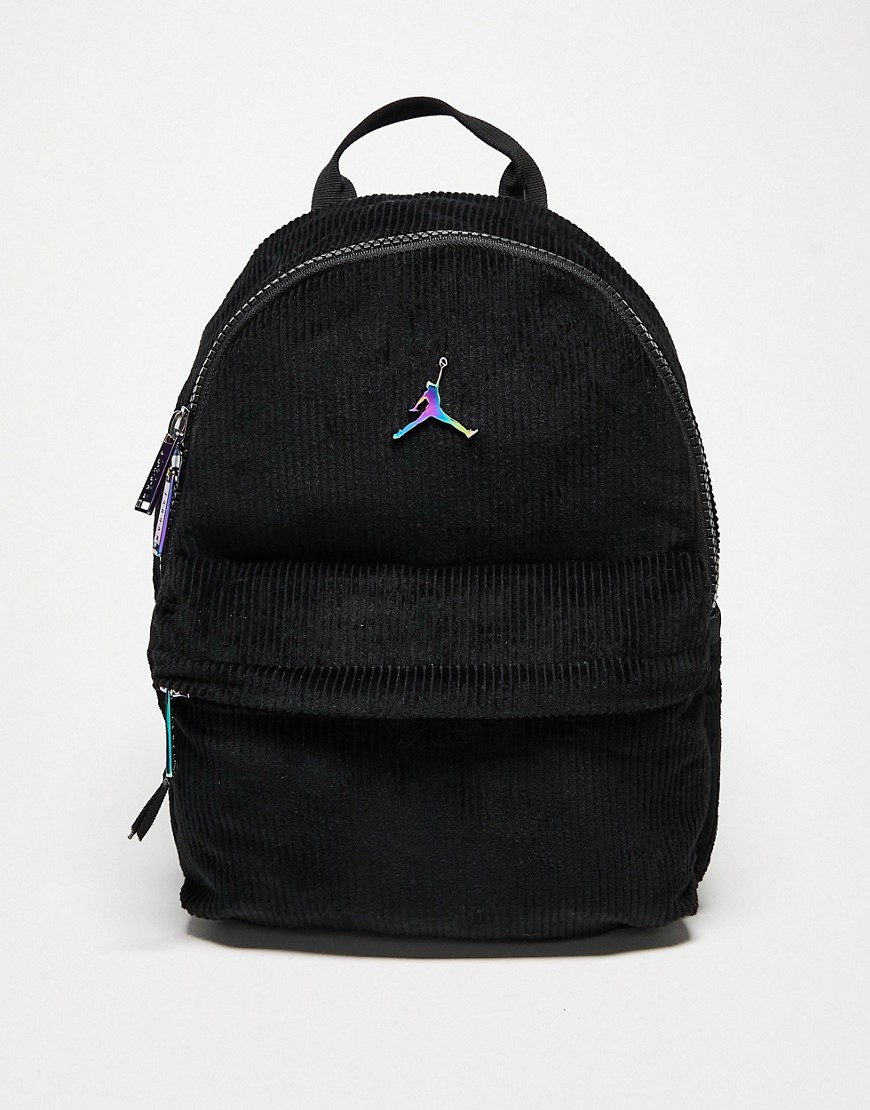 Jordan mini corduroy backpack in black