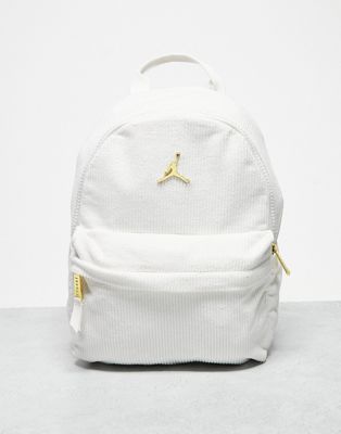 Jordan mini corduroy backpack in white