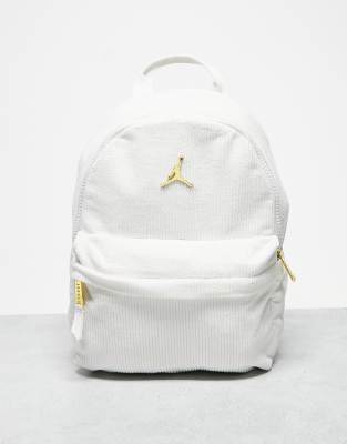 Jordan mini corduroy backpack in white