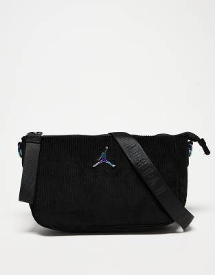Jordan mini corduroy crossbody bag in black - ASOS Price Checker