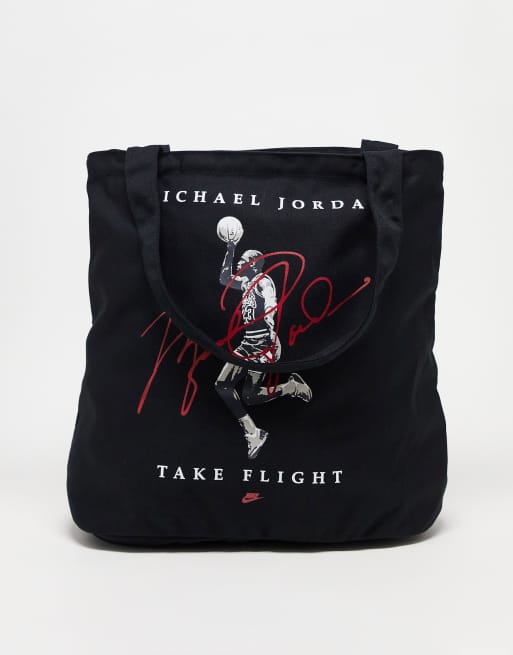 Jordan MJ flight tote bag in black