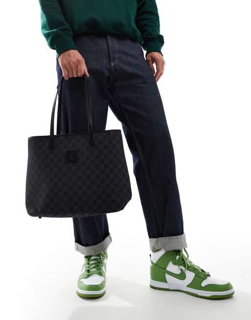 Jordan Monogram Holdall tote bag in black | ASOS