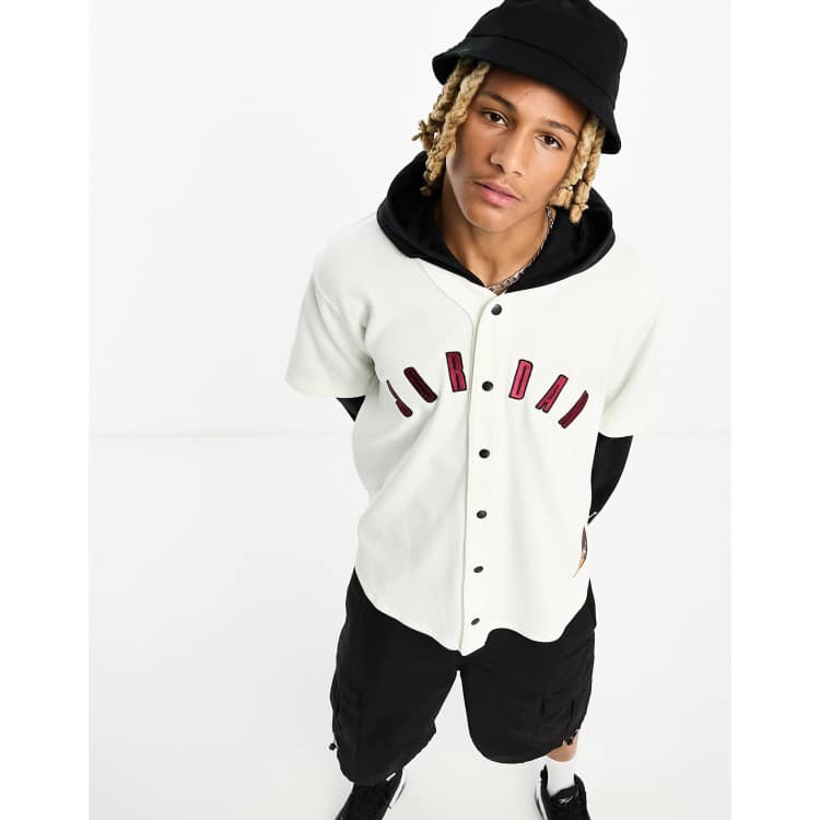 Jordan Flight MVP Baseball Jersey, Sail / Black / Sail