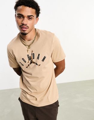 Jordan MVP logo short sleeve t-shirt in tan