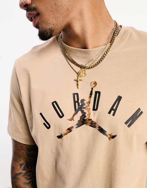 White and deals gold jordan shirt