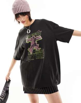 Jordan - Oversize-T-Shirt in Schwarz mit Jumpman -Grafikprint