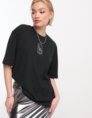 Jordan - Oversize-T-Shirt in Schwarz mit Rückenprint-Black