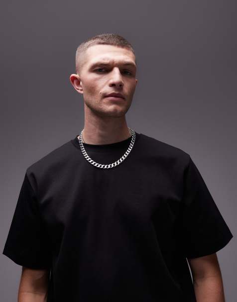 Jordan - Oversized T-shirt van zware kwaliteit jersey met interlocknaden in zwart - view 1