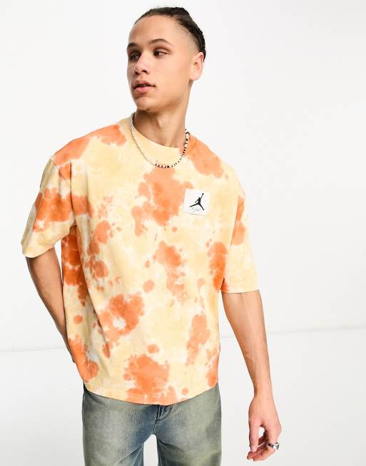 Jordan - Oversized tie-dye T-shirt in goudkleur