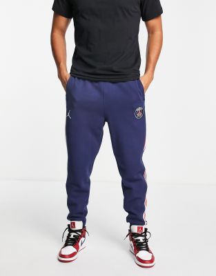 Jordan - Paris Saint-Germain - Joggingbroek met streep aan de zijkant in marineblauw