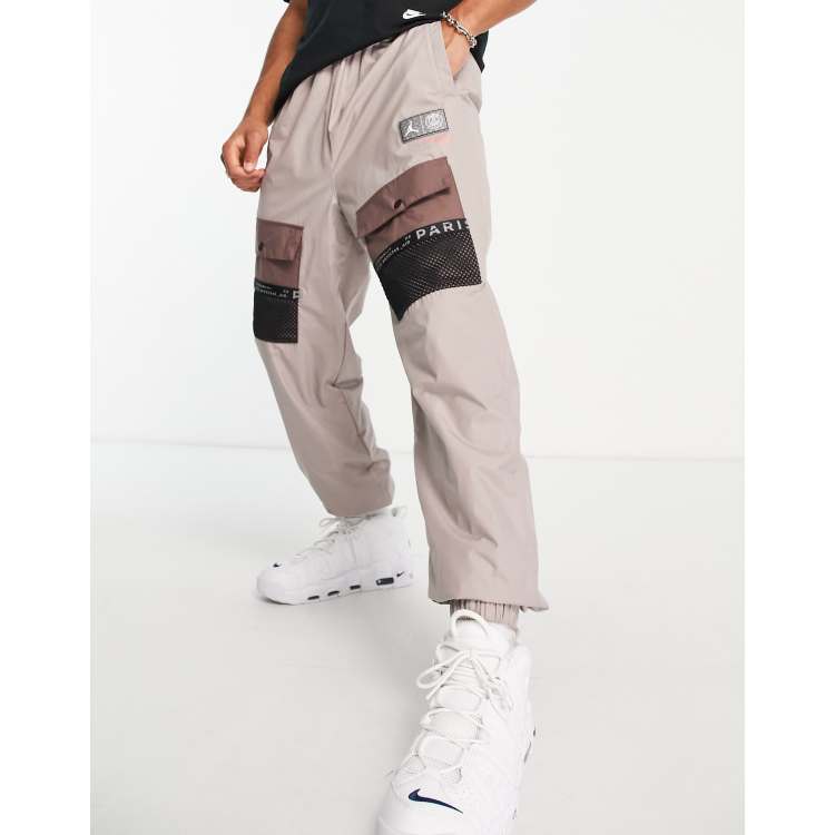 Jordan Paris Saint Germain woven cargo joggers in grey ASOS