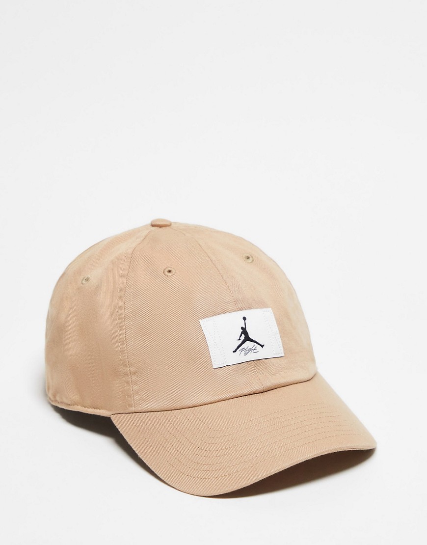 Jordan patch logo cap in tan-Brown
