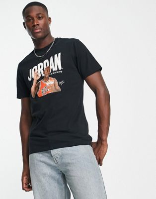 Jordan photo print t-shirt in black | ASOS