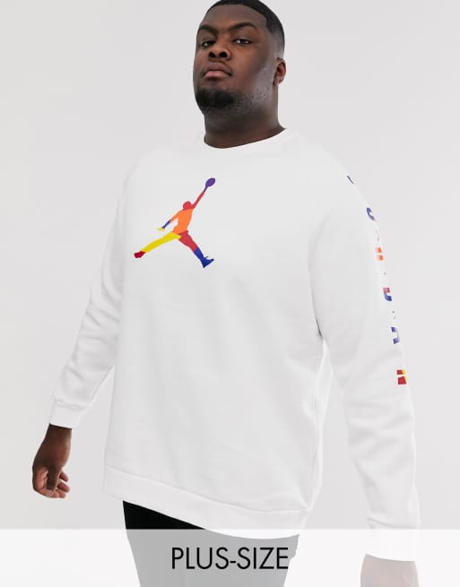 Jordan hot sale white sweatshirt