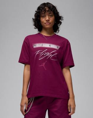 Jordan Women's  Flight Heritage Graphic T-shirt In Red