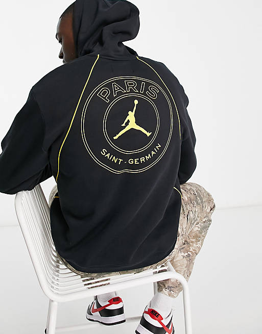 Jordan PSG logo hoodie in black | ASOS