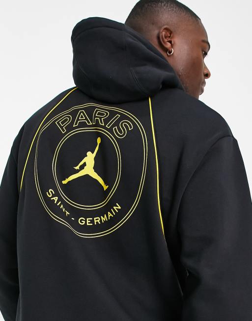 Jordan PSG logo hoodie in black