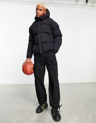 Jordan puffer jacket in black - ASOS Price Checker