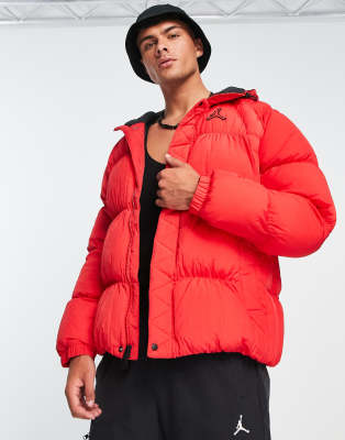 Jordan puffer jacket in fire red - ASOS Price Checker