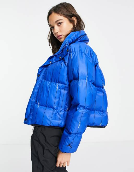 Royal blue cheap puffer coat women's