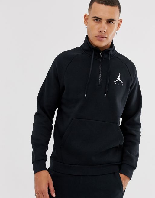 Jordan Pull encolure zipp e avec logo Noir