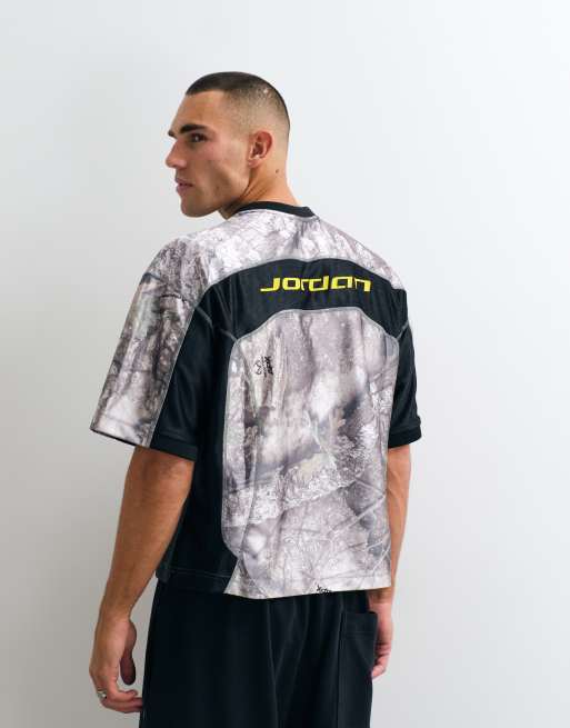 Jordan - Real Tree 23 - Beige oversized top med logoprint, 2 af 5