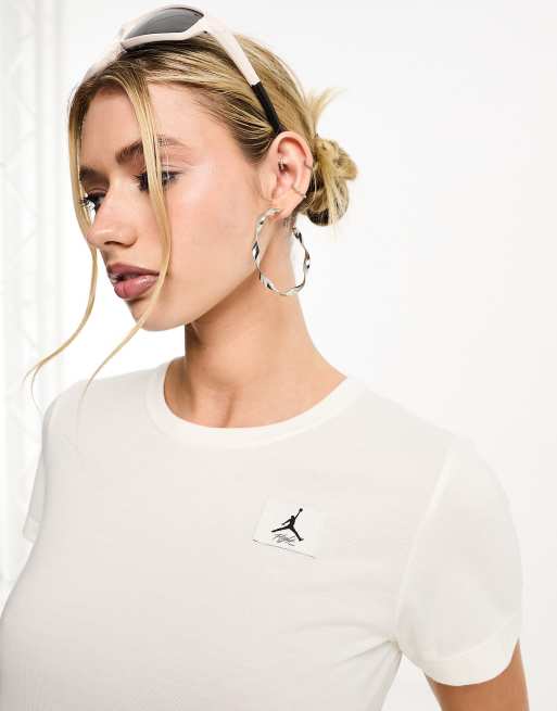 Jordan Schmal geschnittenes T Shirt in WeiB ASOS