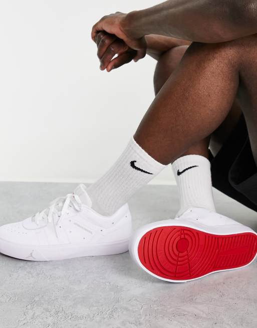 Mens white jordan on sale sneakers