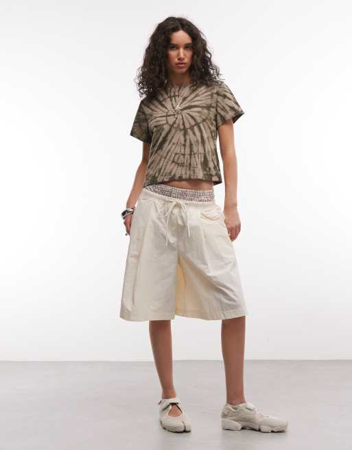 Jordan short sleeve all over print t-shirt in khaki green, 3 of 4