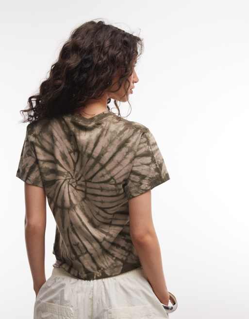 Jordan short sleeve all over print t-shirt in khaki green, 4 of 4