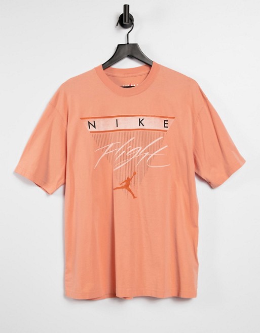 Jordan short sleeve t-shirt in peach with graphic print