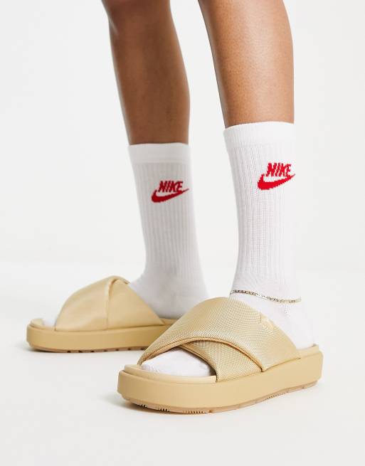 Beige sale nike slides