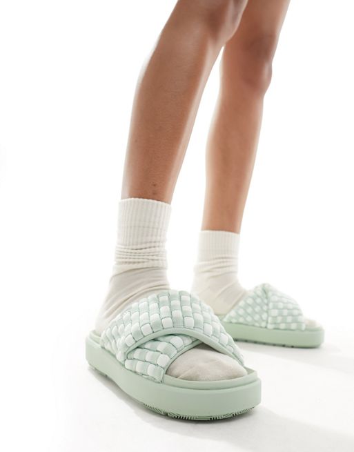 Jordan - Sophia - Geruite slippers in mint