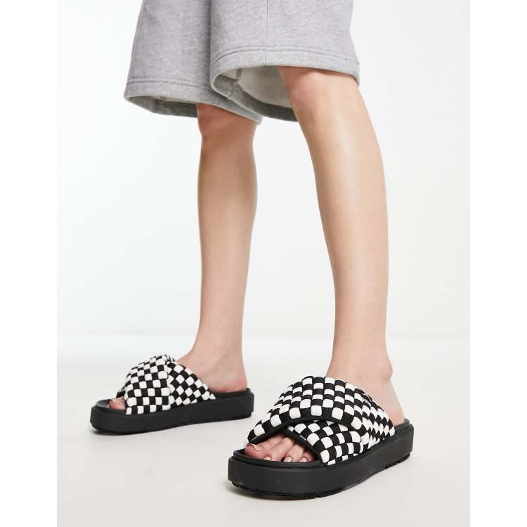 Jordan Sophia woven slides in dark grey | ASOS