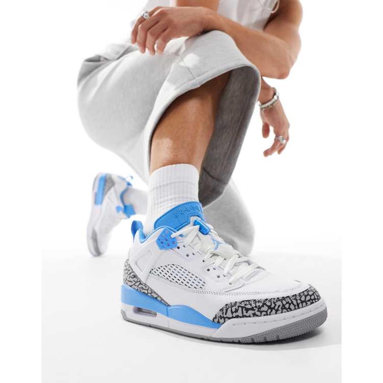 Jordan Spizike Baskets basses Blanc et bleu ASOS